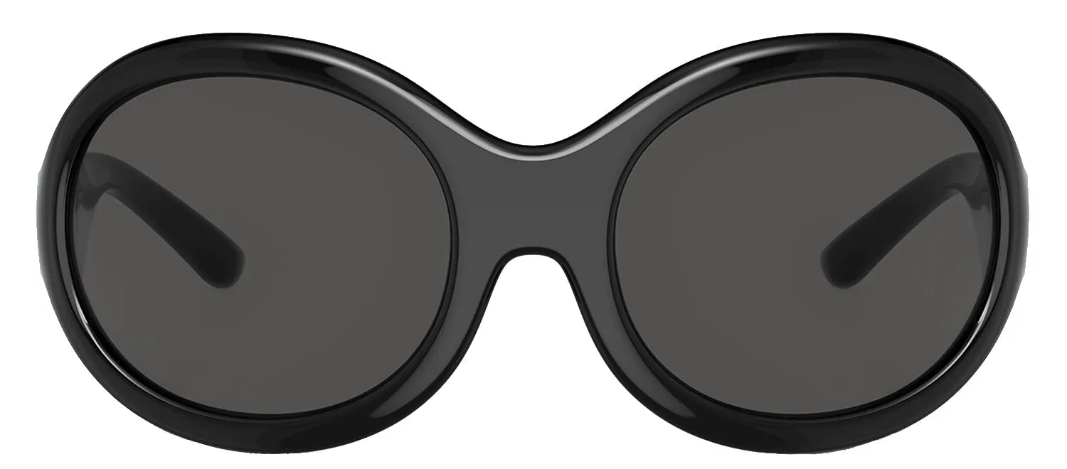 DOLCE & GABBANA DG 6201 501/87 Oval Black Plastic Sunglasses with Dark Grey Lens sold by Gaffos