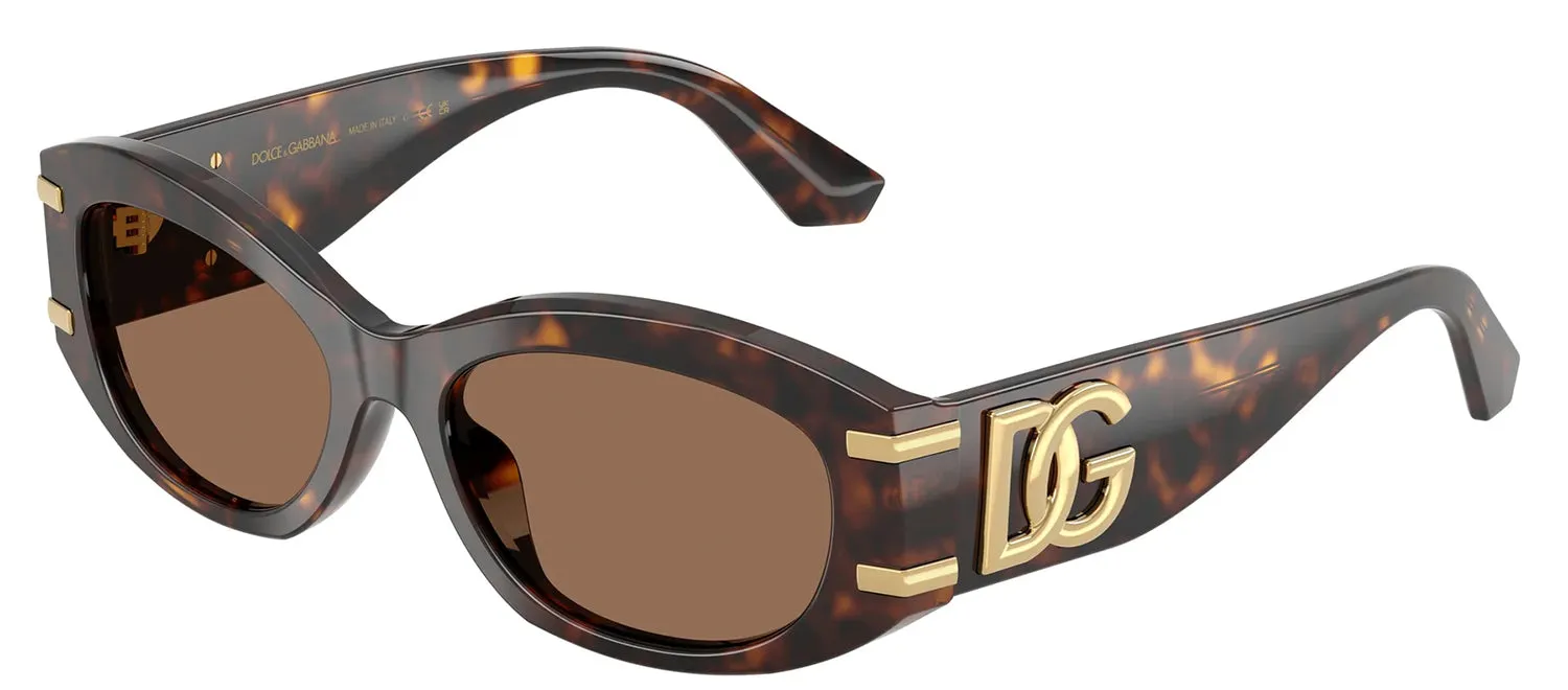 DOLCE & GABBANA DG 4502 502/73 Oval Havana Acetate Sunglasses with Dark Brown Lens sold by Gaffos product image thumbnail 2