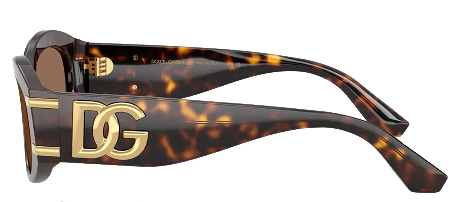 DOLCE & GABBANA DG 4502 502/73 Oval Havana Acetate Sunglasses with Dark Brown Lens sold by Gaffos product image thumbnail 3