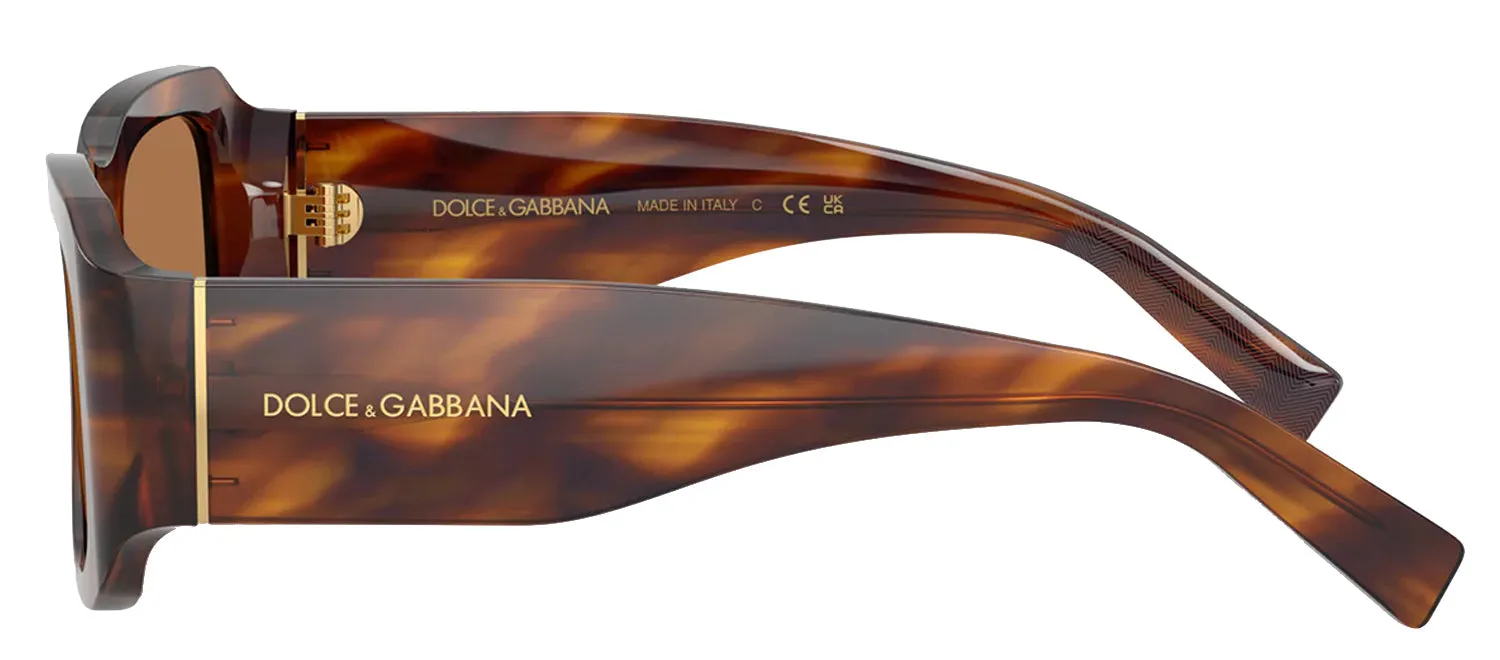 DOLCE & GABBANA DG 4503 306373 Rectangle Striped Brown Acetate Sunglasses with Bronze Lens sold by Gaffos product image thumbnail 3