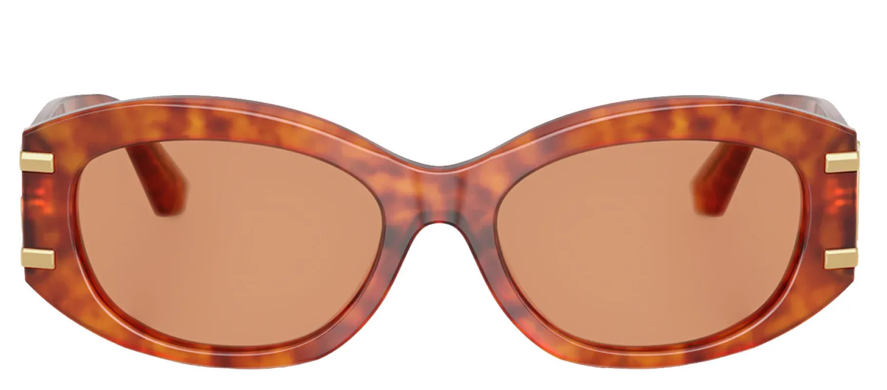 DOLCE & GABBANA DG 4502 3452/7 Oval Camel Havana Acetate Sunglasses with Orange Lens sold by Gaffos