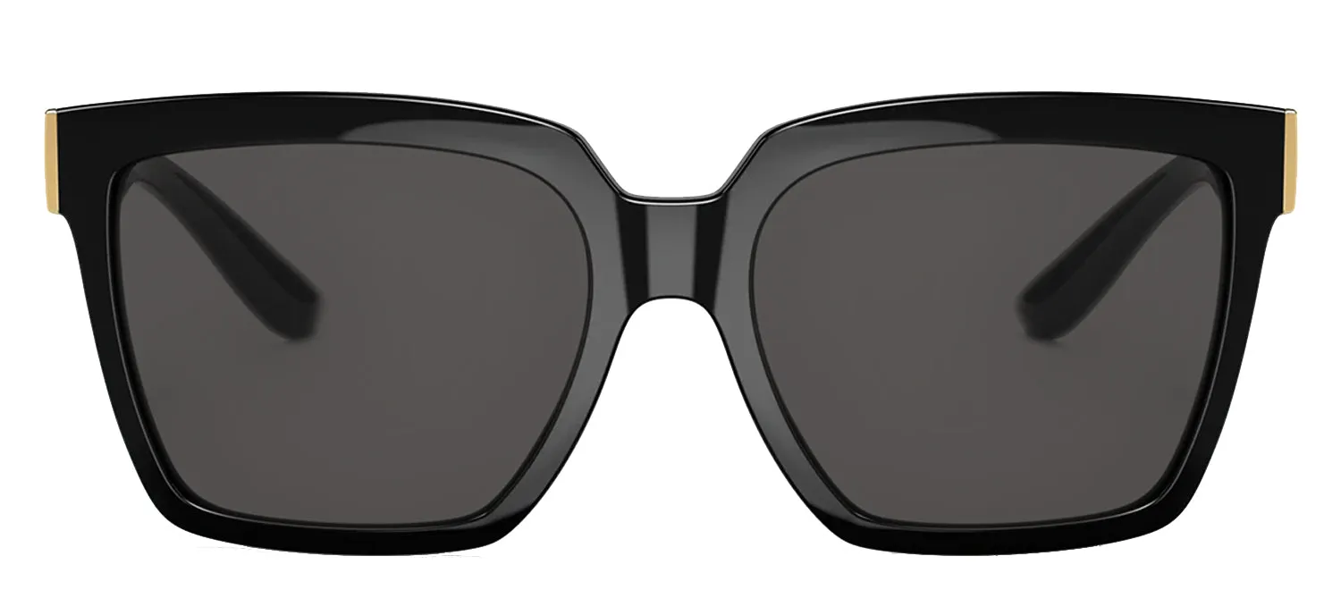 DOLCE & GABBANA DG 6165 501/87 Square Black Nylon Sunglasses with Dark Grey Lens sold by Gaffos