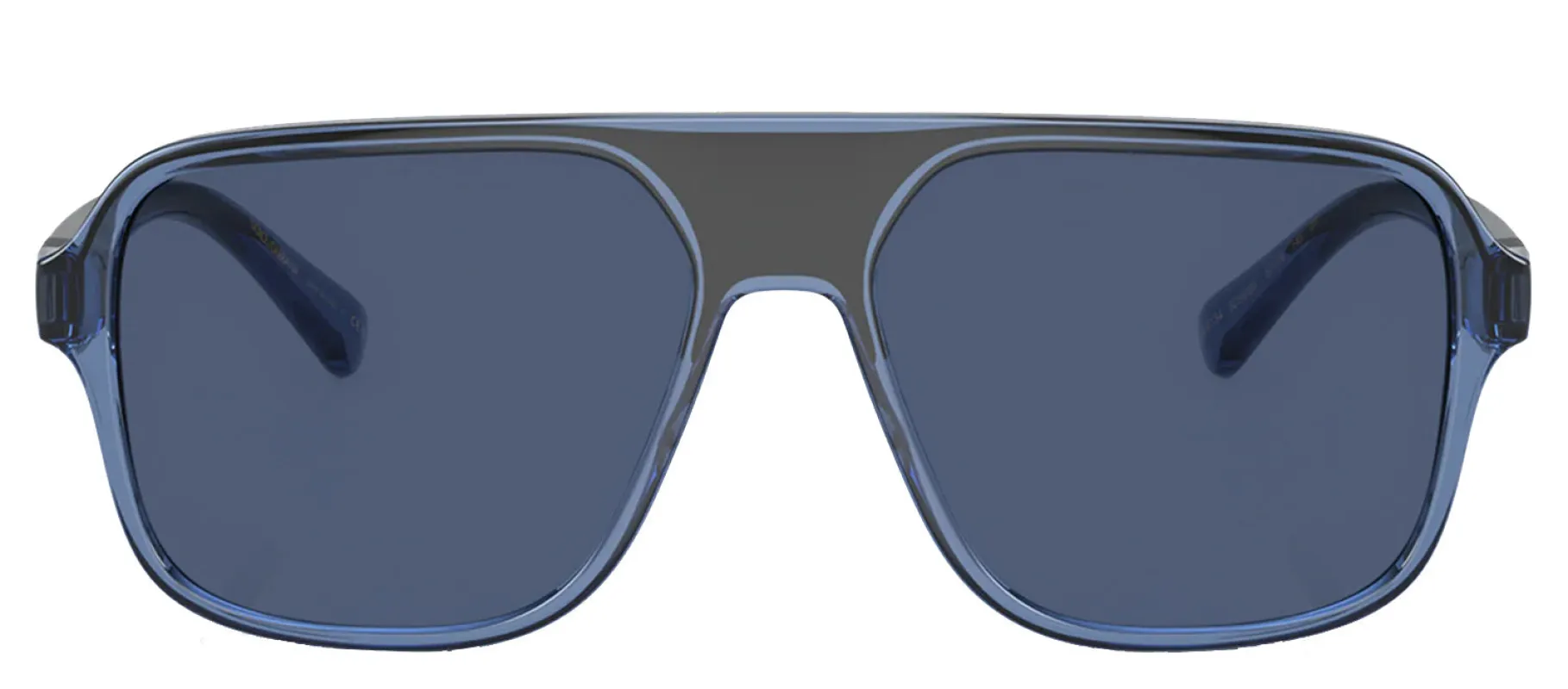 DOLCE & GABBANA DG 6134 325880 Square Transparent Blue/Black Nylon Sunglasses with Dark Blue Lens sold by Gaffos