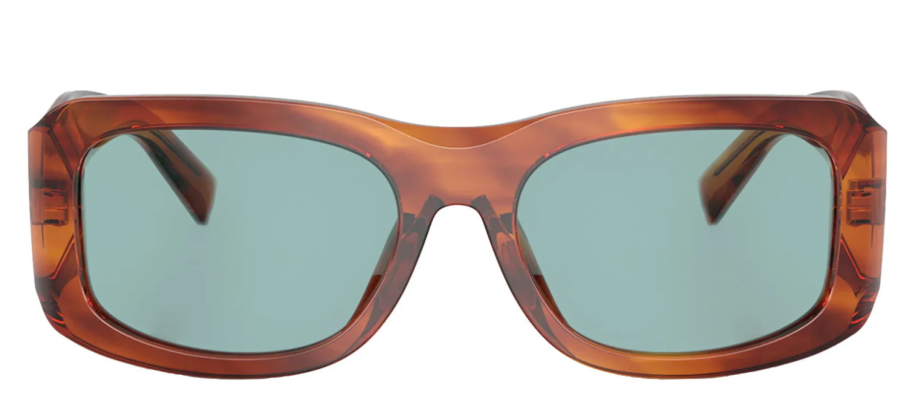 DOLCE & GABBANA DG 4503 322180 Rectangle Striped Ginger Acetate Sunglasses with Blue Lens sold by Gaffos