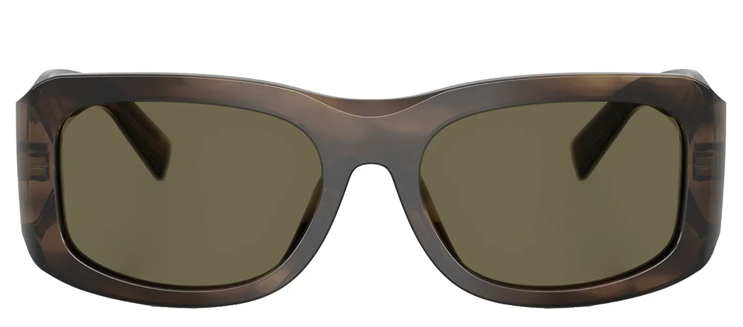 DOLCE & GABBANA DG 4503 3200/3 Rectangle Striped Tobacco Acetate Sunglasses with Brown Lens sold by Gaffos