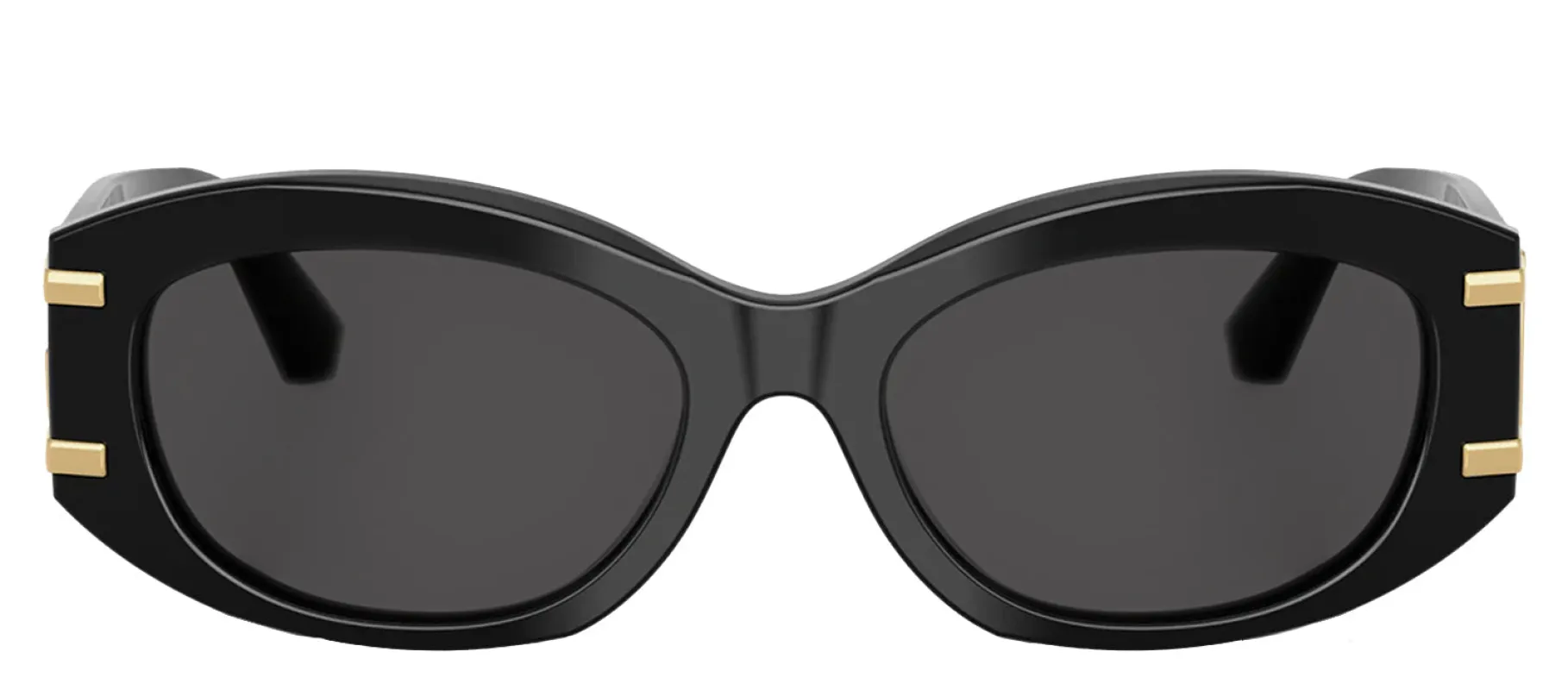 DOLCE & GABBANA DG 4502 501/87 Oval Black Acetate Sunglasses with Dark Grey Lens sold by Gaffos