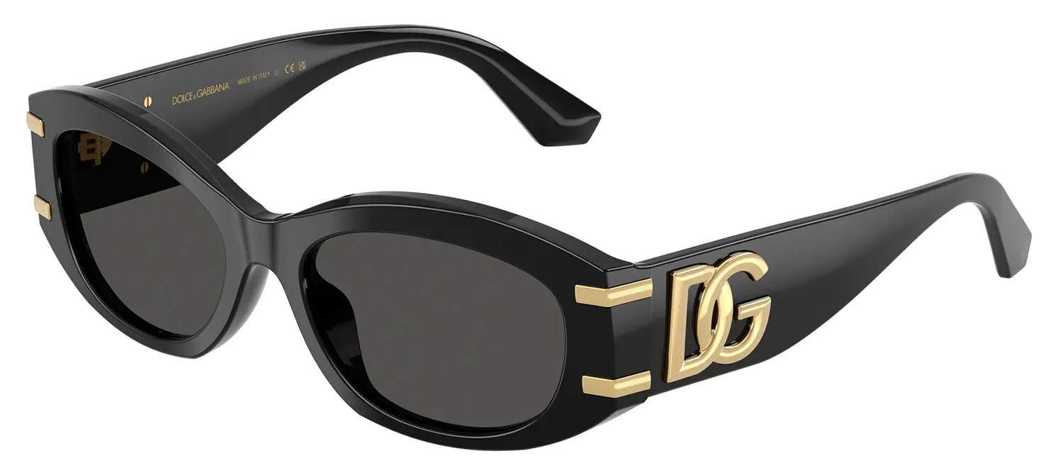 DOLCE & GABBANA DG 4502 501/87 Oval Black Acetate Sunglasses with Dark Grey Lens sold by Gaffos product image thumbnail 2