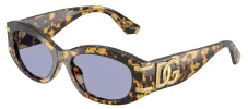 DOLCE & GABBANA DG 4502 33301A Oval Yellow Havana Acetate Sunglasses with Violet Lens sold by Gaffos