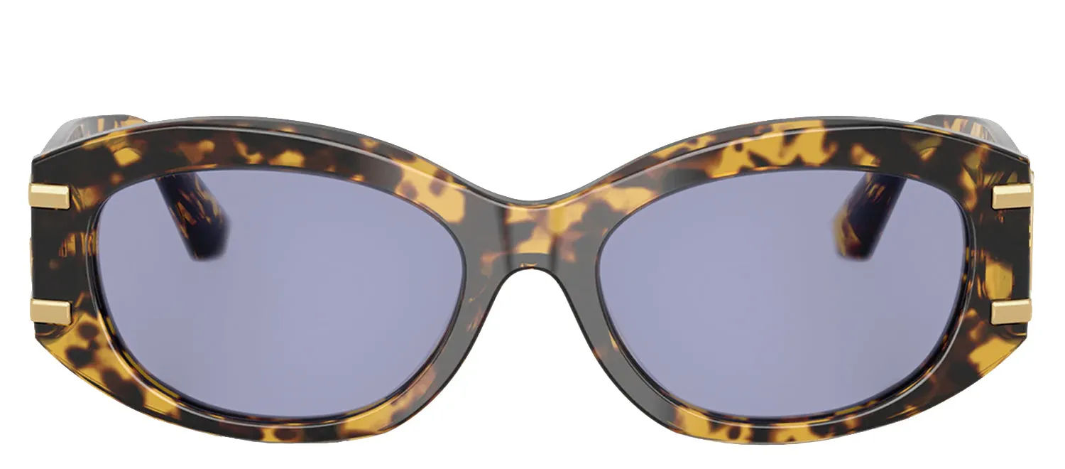 DOLCE & GABBANA DG 4502 33301A Oval Yellow Havana Acetate Sunglasses with Violet Lens sold by Gaffos