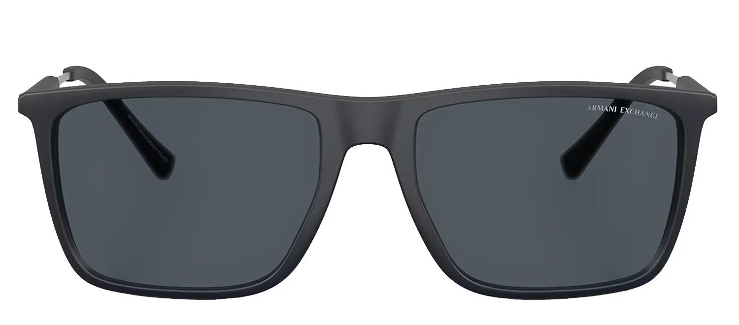 Armani Exchange AX 4160S 838087 Square Plastic Blue Sunglasses with Grey Lens sold by Gaffos