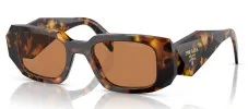 Prada PR 17WS VAU2Z1 Rectangle Plastic Tortoise Sunglasses with Brown Lens sold by Gaffos