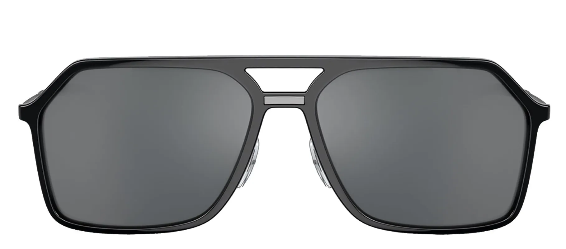 DOLCE & GABBANA DG 6196 501/6G Pilot Black Plastic Sunglasses with Light Grey Mirror Black Lens sold by Gaffos