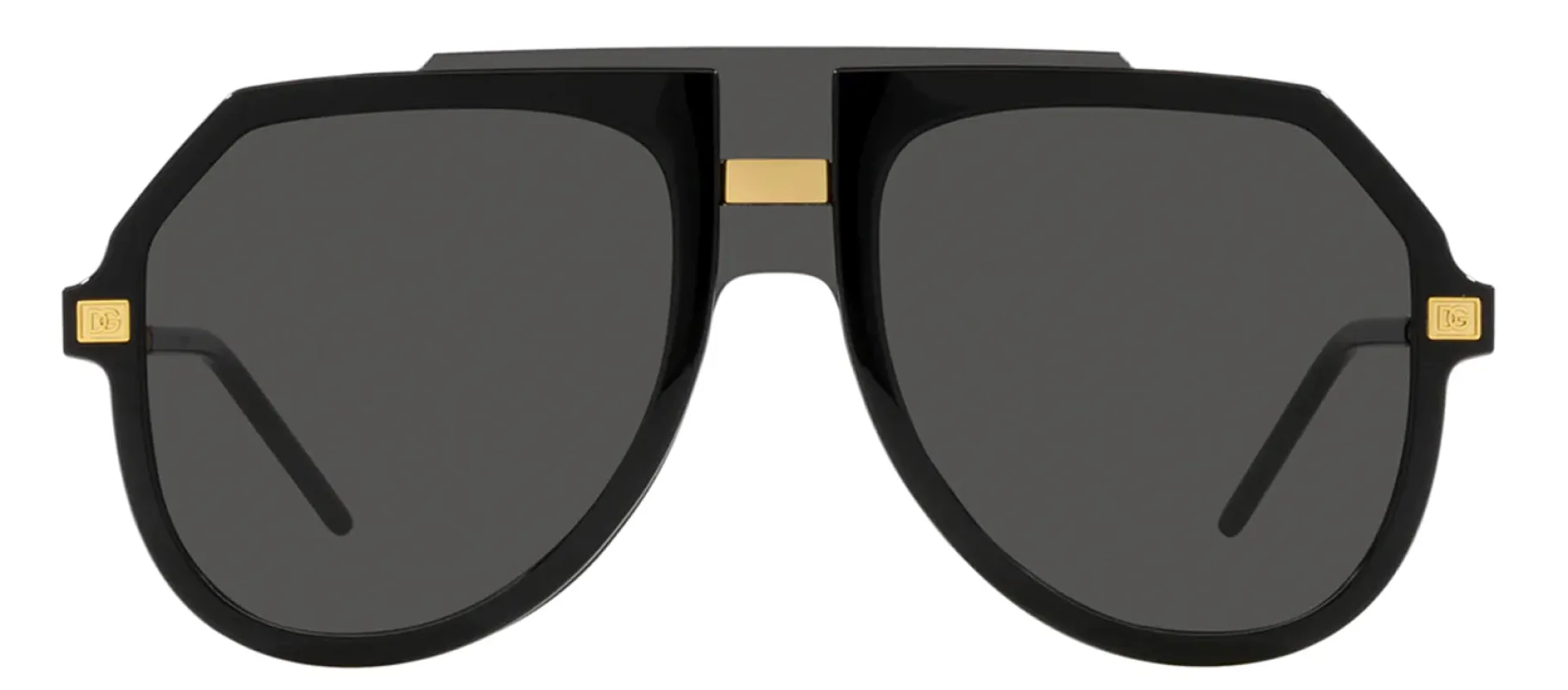 DOLCE & GABBANA DG 6195 501/87 Pilot Black Plastic Sunglasses with Dark Grey Lens sold by Gaffos