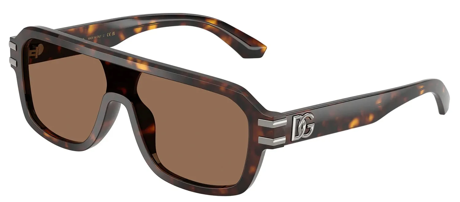 DOLCE & GABBANA DG 4507 502/73 Pilot Havana Acetate Sunglasses with Dark Brown Lens sold by Gaffos product image thumbnail 2