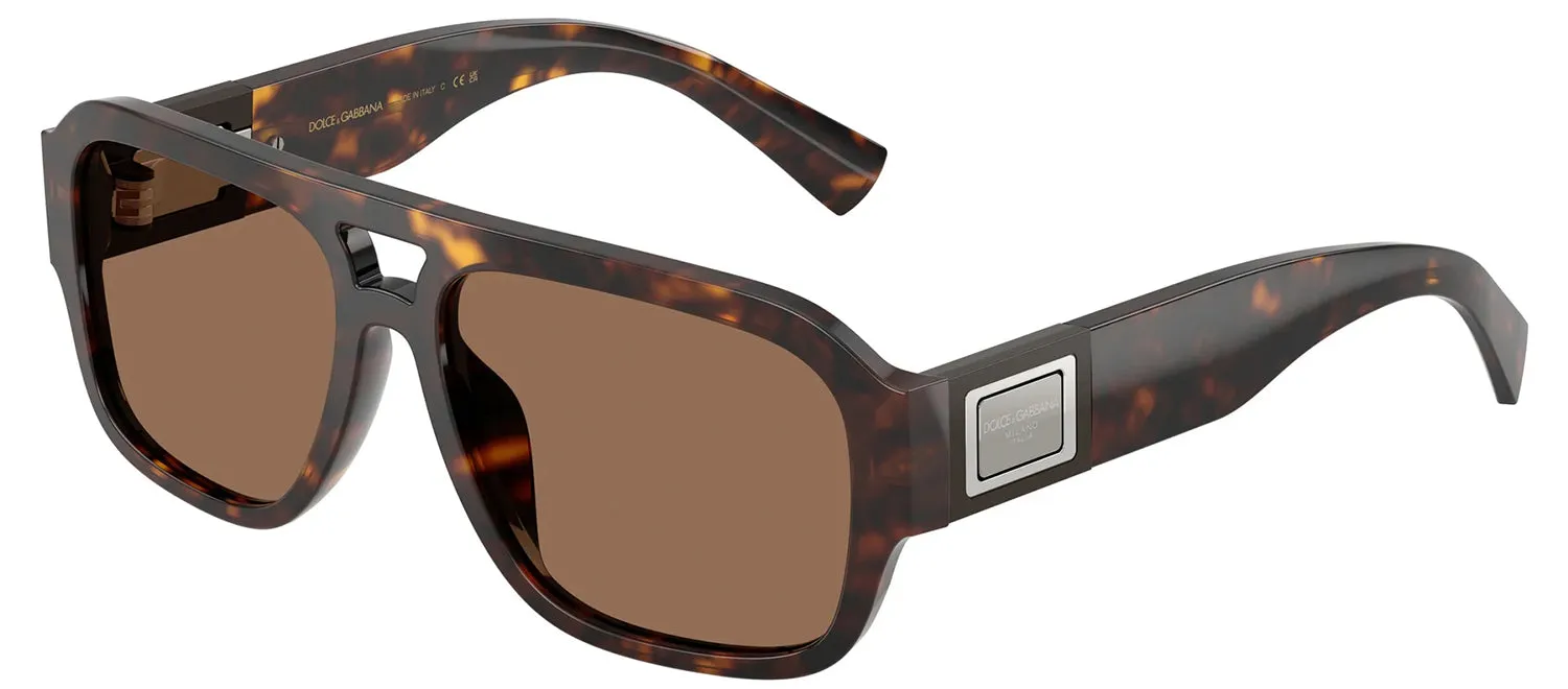 DOLCE & GABBANA DG 4506 502/73 Pilot Havana Acetate Sunglasses with Dark Brown Lens sold by Gaffos product image thumbnail 2
