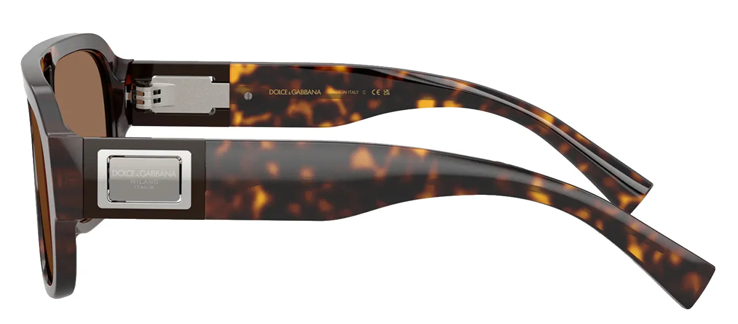 DOLCE & GABBANA DG 4506 502/73 Pilot Havana Acetate Sunglasses with Dark Brown Lens sold by Gaffos product image thumbnail 3