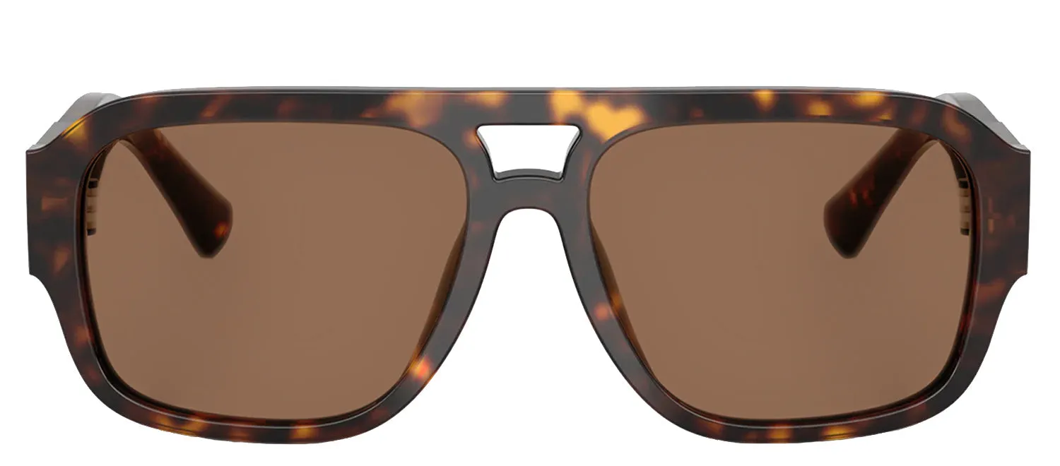 DOLCE & GABBANA DG 4506 502/73 Pilot Havana Acetate Sunglasses with Dark Brown Lens sold by Gaffos