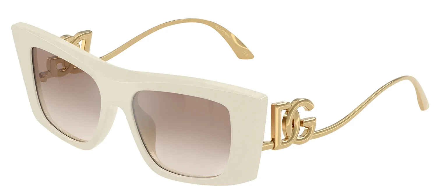 DOLCE & GABBANA DG 4510 331294 Cat Eye Cream Acetate Sunglasses with Clear Gradient Brown Mirror Silver Lens sold by Gaffos product image thumbnail 2