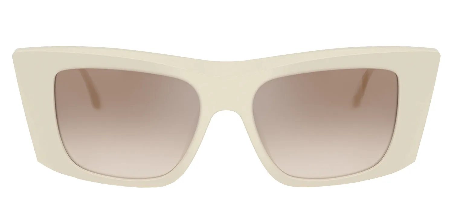 DOLCE & GABBANA DG 4510 331294 Cat Eye Cream Acetate Sunglasses with Clear Gradient Brown Mirror Silver Lens sold by Gaffos