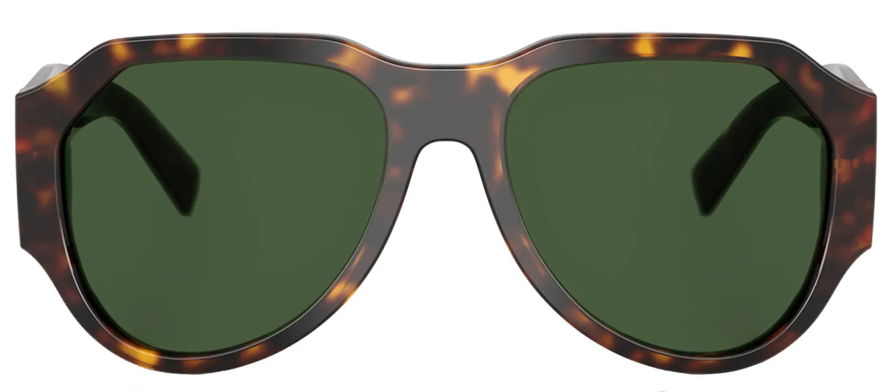 DOLCE & GABBANA DG 4504 502/71 Pilot Havana Acetate Sunglasses with Dark Green Lens sold by Gaffos