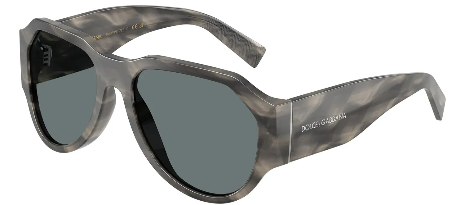 DOLCE & GABBANA DG 4504 319980 Pilot Striped Grey Acetate Sunglasses with Dark Blue Lens sold by Gaffos product image thumbnail 2