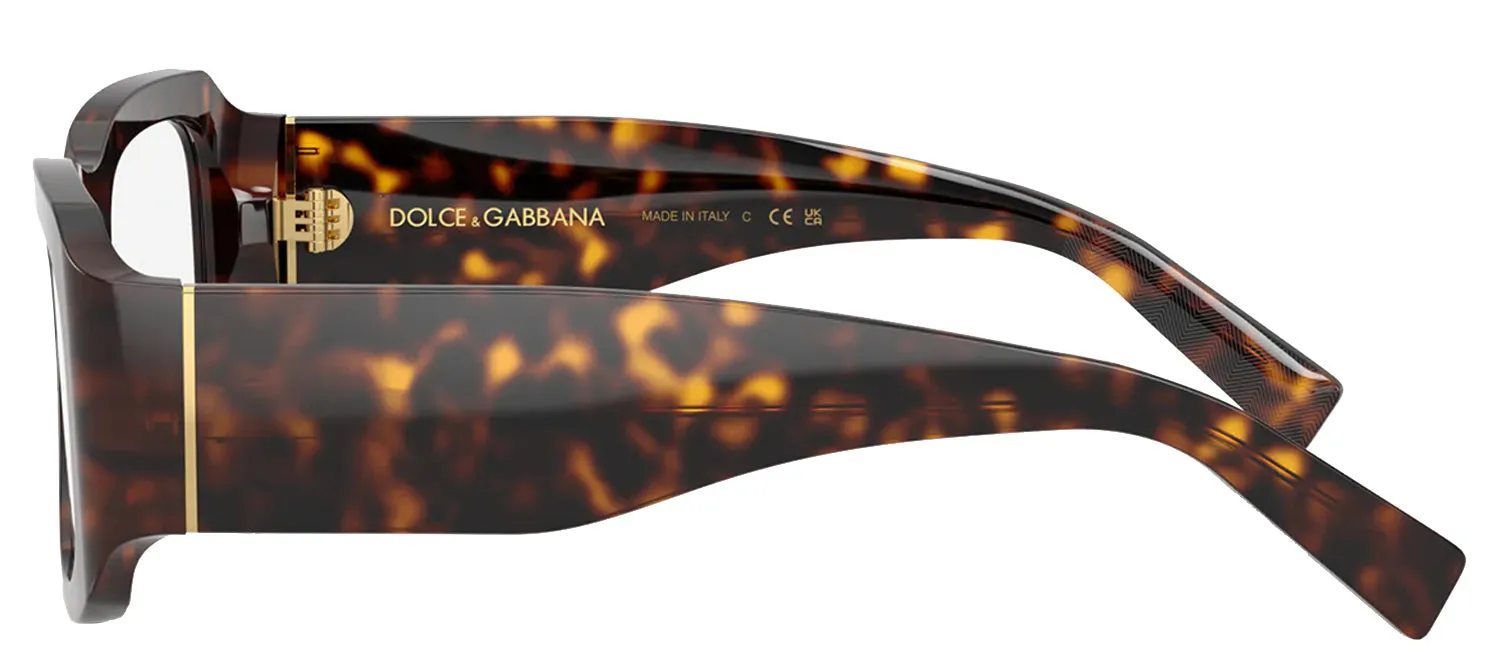 DOLCE & GABBANA DG 4503 502/1W Rectangle Havana Acetate Sunglasses with Clear Lens sold by Gaffos product image thumbnail 3