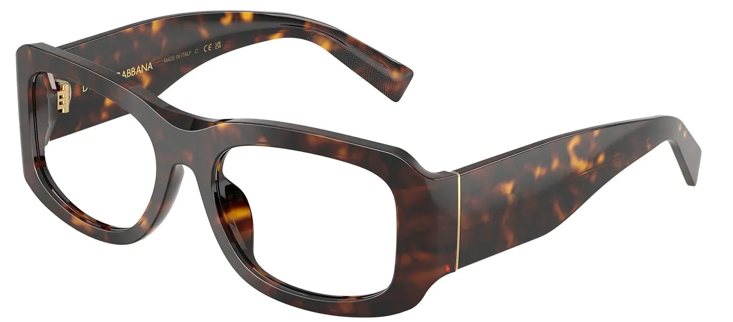 DOLCE & GABBANA DG 4503 502/1W Rectangle Havana Acetate Sunglasses with Clear Lens sold by Gaffos product image thumbnail 2