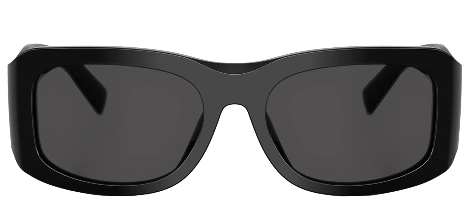 DOLCE & GABBANA DG 4503 501/87 Rectangle Black Acetate Sunglasses with Dark Grey Lens sold by Gaffos