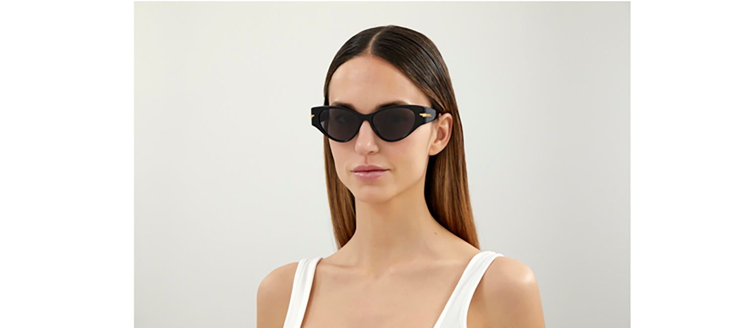 Bottega Veneta BV 1002S 001 Cat-Eye Acetate Black Sunglasses with Grey Lens sold by Gaffos product image thumbnail 3