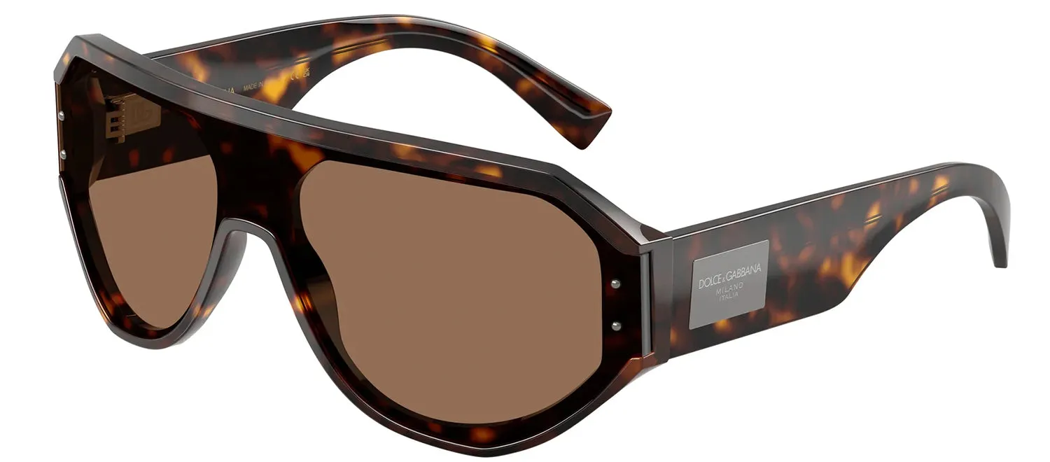 DOLCE & GABBANA DG 4481 502/73 Pilot Havana Acetate Sunglasses with Dark Brown Lens sold by Gaffos product image thumbnail 2
