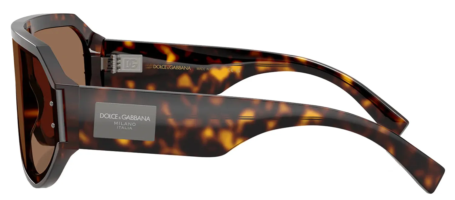 DOLCE & GABBANA DG 4481 502/73 Pilot Havana Acetate Sunglasses with Dark Brown Lens sold by Gaffos product image thumbnail 3