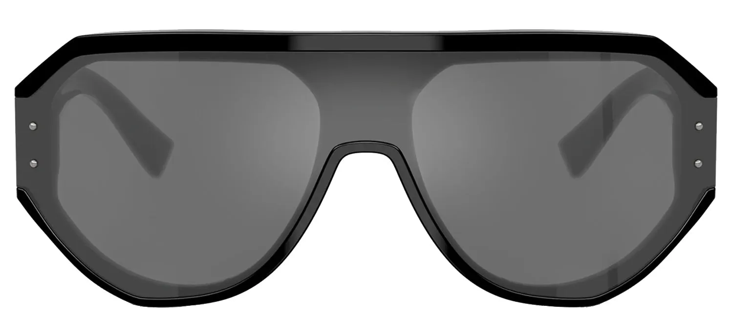 DOLCE & GABBANA DG 4481 501/6G Pilot Black Acetate Sunglasses with Grey Mirror Black Lens sold by Gaffos