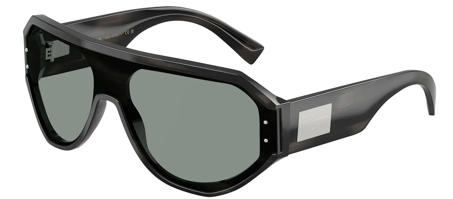 DOLCE & GABBANA DG 4481 3440/1 Pilot Striped Grey Acetate Sunglasses with Grey Lens sold by Gaffos product image thumbnail 2