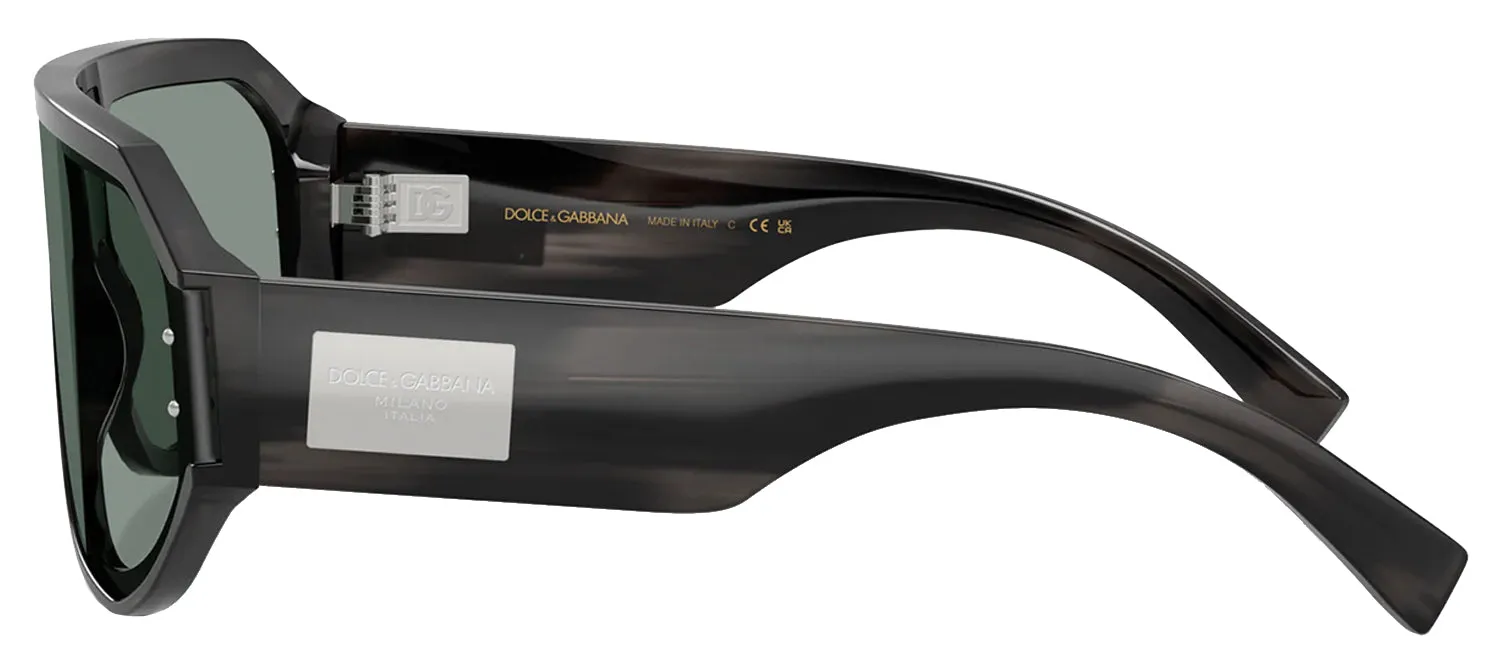 DOLCE & GABBANA DG 4481 3440/1 Pilot Striped Grey Acetate Sunglasses with Grey Lens sold by Gaffos product image thumbnail 3