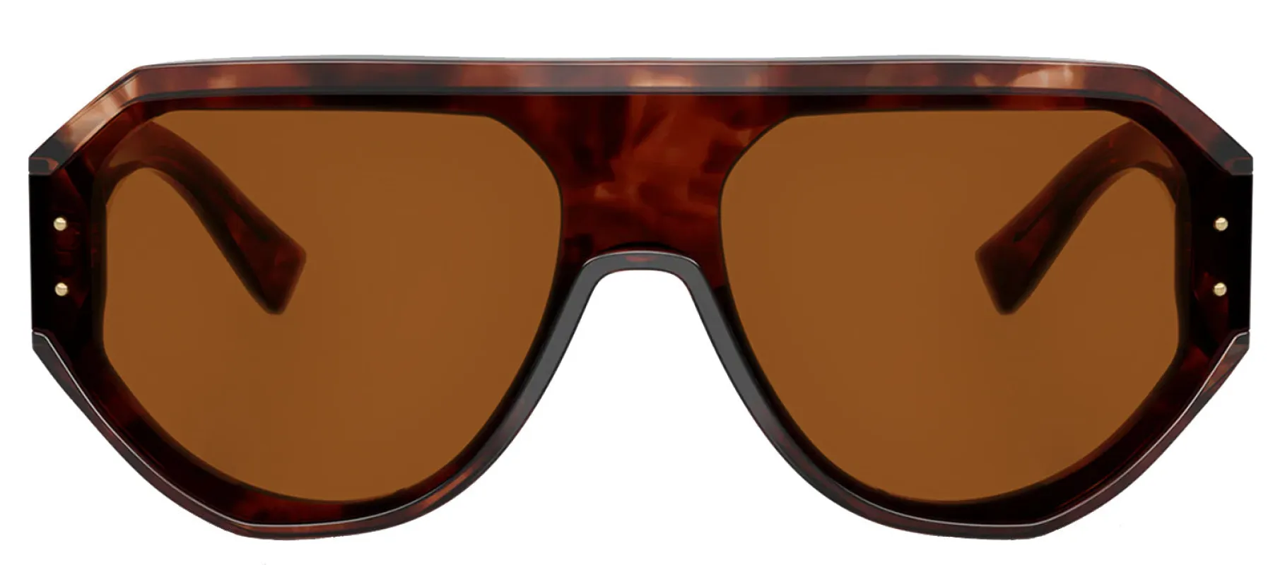 DOLCE & GABBANA DG 4481 322273 Pilot Dark Red Havana Acetate Sunglasses with Dark Brown Lens sold by Gaffos