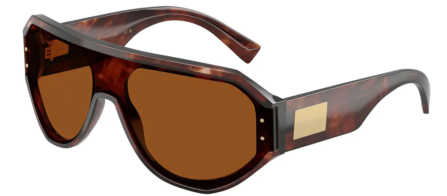 DOLCE & GABBANA DG 4481 322273 Pilot Dark Red Havana Acetate Sunglasses with Dark Brown Lens sold by Gaffos product image thumbnail 2