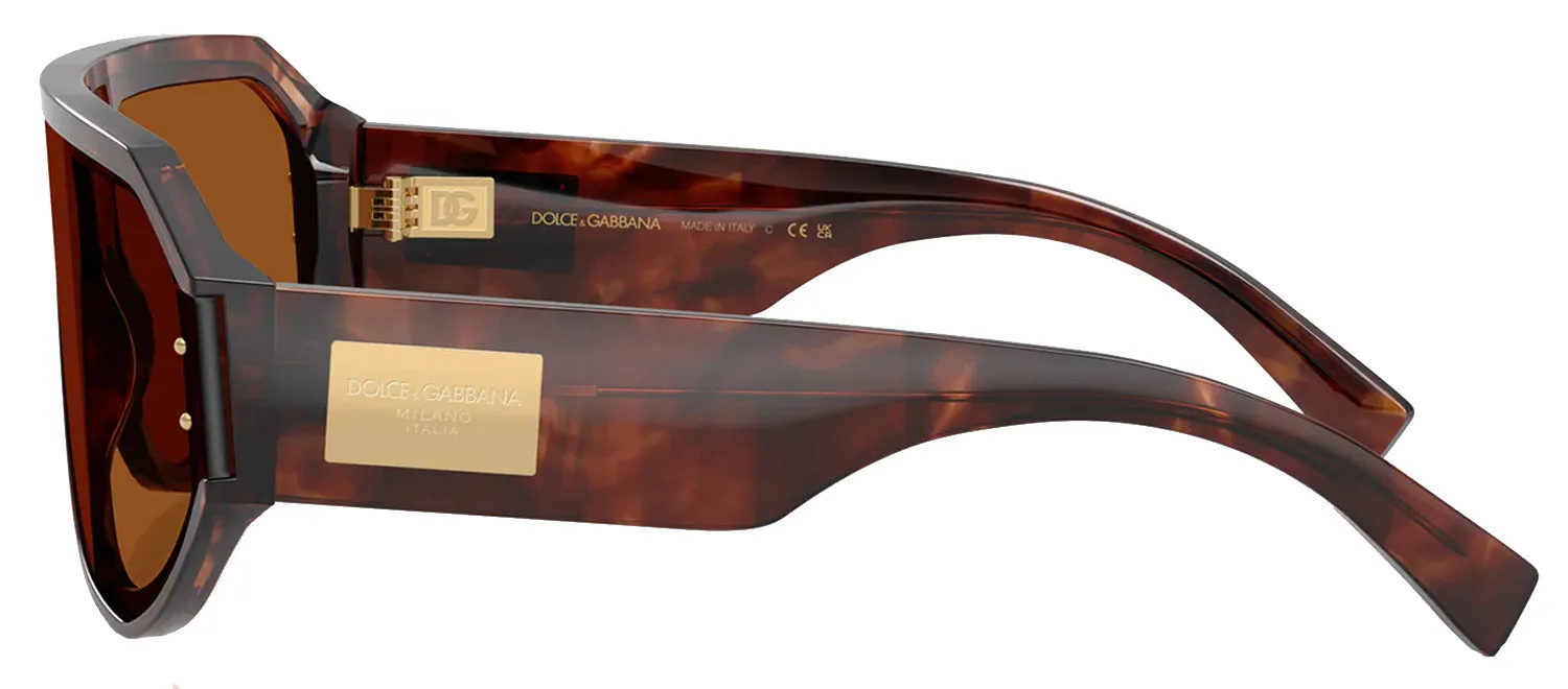 DOLCE & GABBANA DG 4481 322273 Pilot Dark Red Havana Acetate Sunglasses with Dark Brown Lens sold by Gaffos product image thumbnail 3