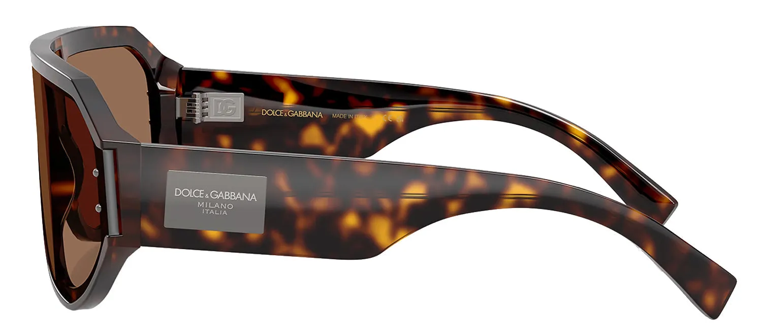 DOLCE & GABBANA DG 4481F 502/73 Pilot Havana Acetate Sunglasses with Dark Brown Lens sold by Gaffos product image thumbnail 3