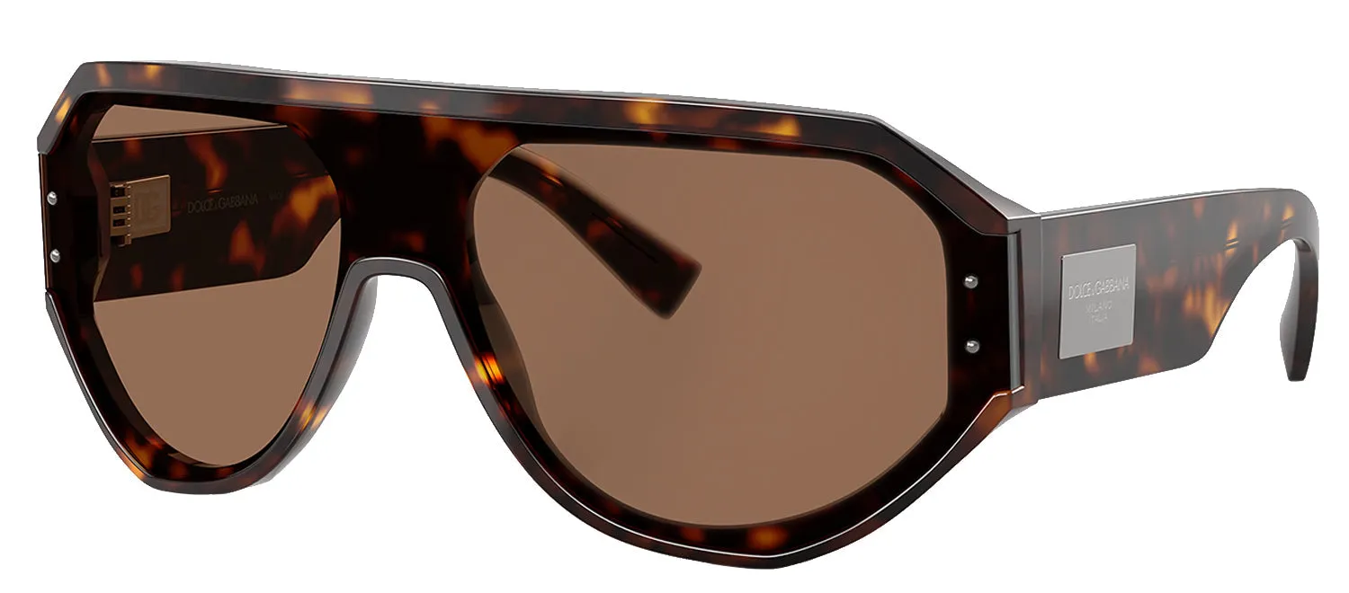 DOLCE & GABBANA DG 4481F 502/73 Pilot Havana Acetate Sunglasses with Dark Brown Lens sold by Gaffos product image thumbnail 2