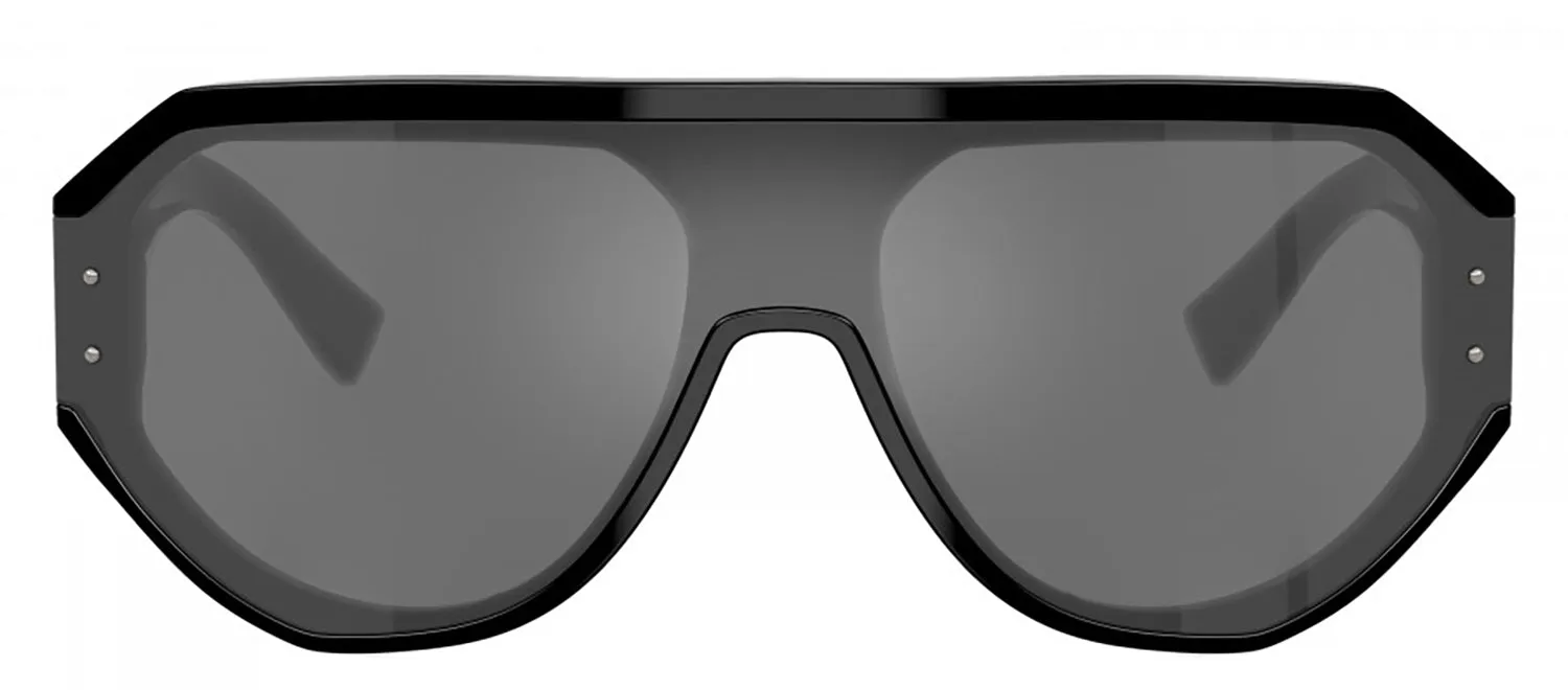 DOLCE & GABBANA DG 4481F 501/6G Pilot Black Acetate Sunglasses with Grey Mirror Black Lens sold by Gaffos