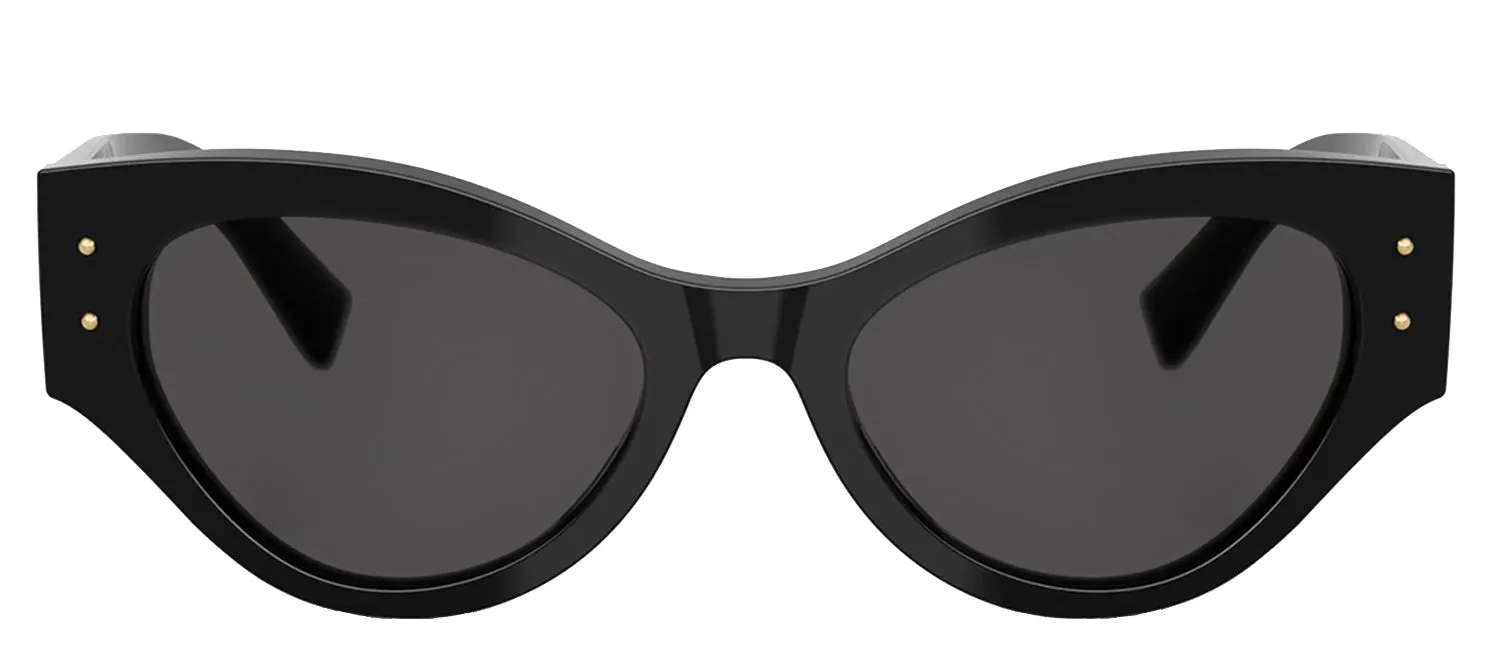 DOLCE & GABBANA DG 4480 501/87 Butterfly Black Acetate Sunglasses with Dark Grey Lens sold by Gaffos