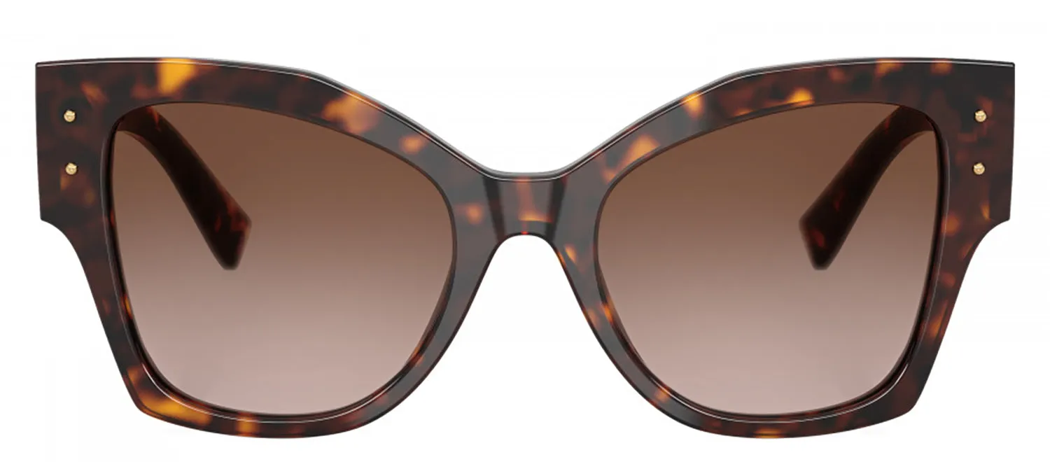 DOLCE & GABBANA DG 4478F 502/13 Cat Eye Havana Acetate Sunglasses with Gradient Brown Lens sold by Gaffos