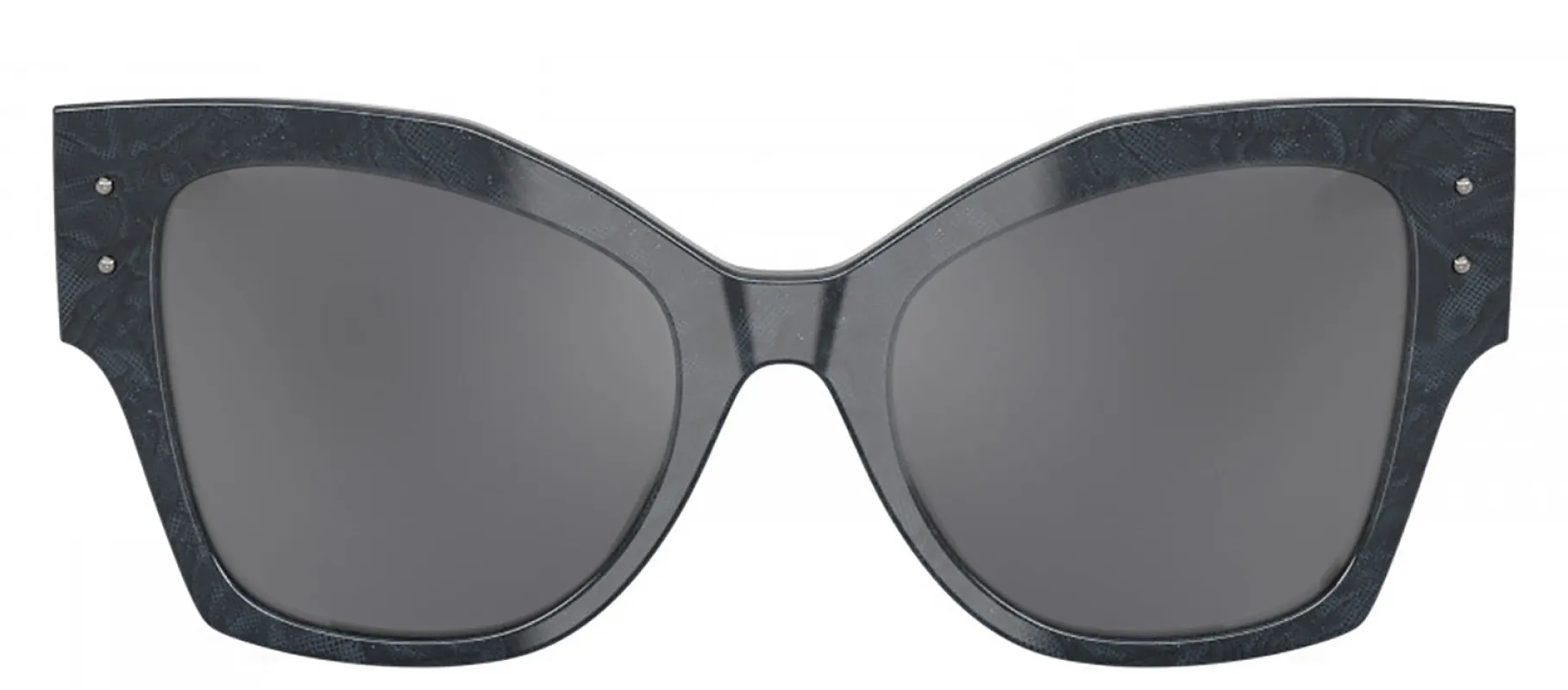 DOLCE & GABBANA DG 4478F 34416V Cat Eye Grey Lace Acetate Sunglasses with Dark Grey Flash Silver Lens sold by Gaffos