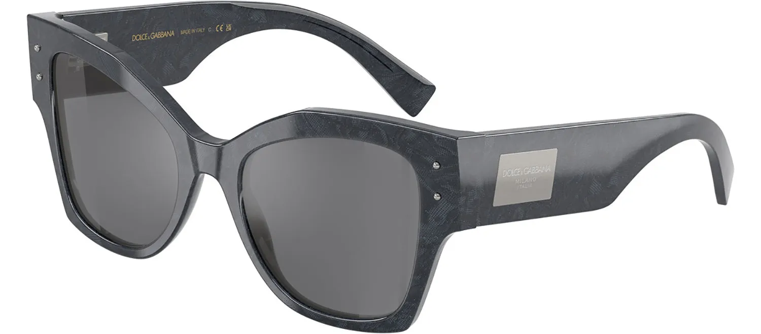 DOLCE & GABBANA DG 4478F 34416V Cat Eye Grey Lace Acetate Sunglasses with Dark Grey Flash Silver Lens sold by Gaffos product image thumbnail 2