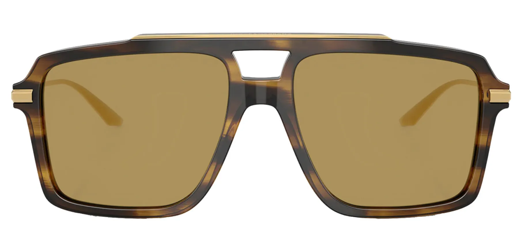 DOLCE & GABBANA DG 4477 344673 Pilot Striped Ochre Acetate Sunglasses with Ochre Lens sold by Gaffos