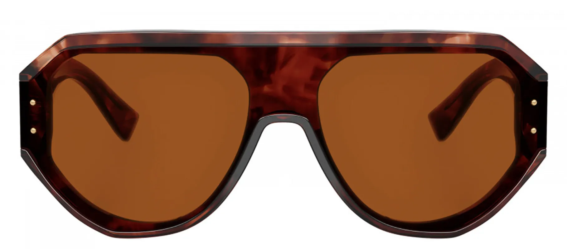 DOLCE & GABBANA DG 4481F 322273 Pilot Dark Red Havana Acetate Sunglasses with Dark Brown Lens sold by Gaffos