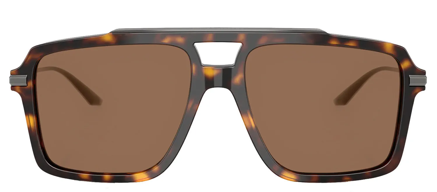 DOLCE & GABBANA DG 4477 502/73 Pilot Havana Acetate Sunglasses with Dark Brown Lens sold by Gaffos