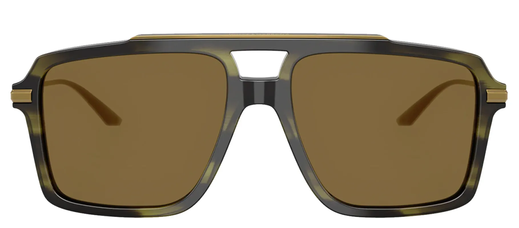 DOLCE & GABBANA DG 4477 3447S7 Pilot Striped Olive Acetate Sunglasses with Brown Lens sold by Gaffos