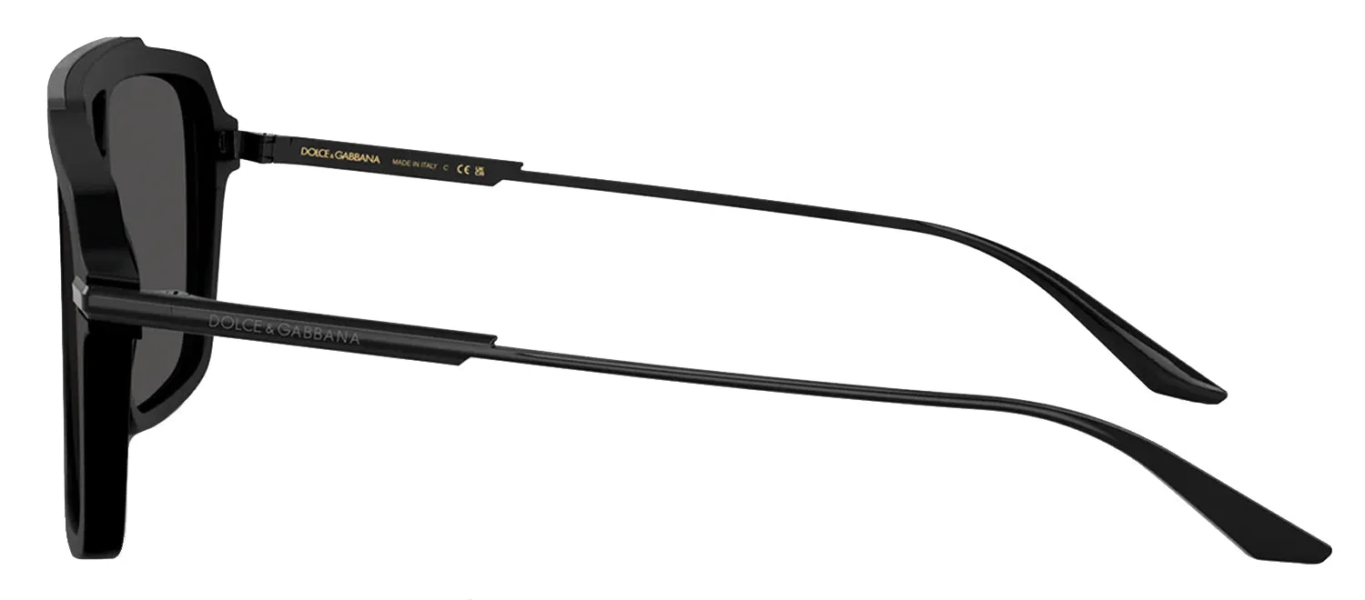 DOLCE & GABBANA DG 4477 252587 Pilot Matte Black Acetate Sunglasses with Dark Grey Lens sold by Gaffos product image thumbnail 3