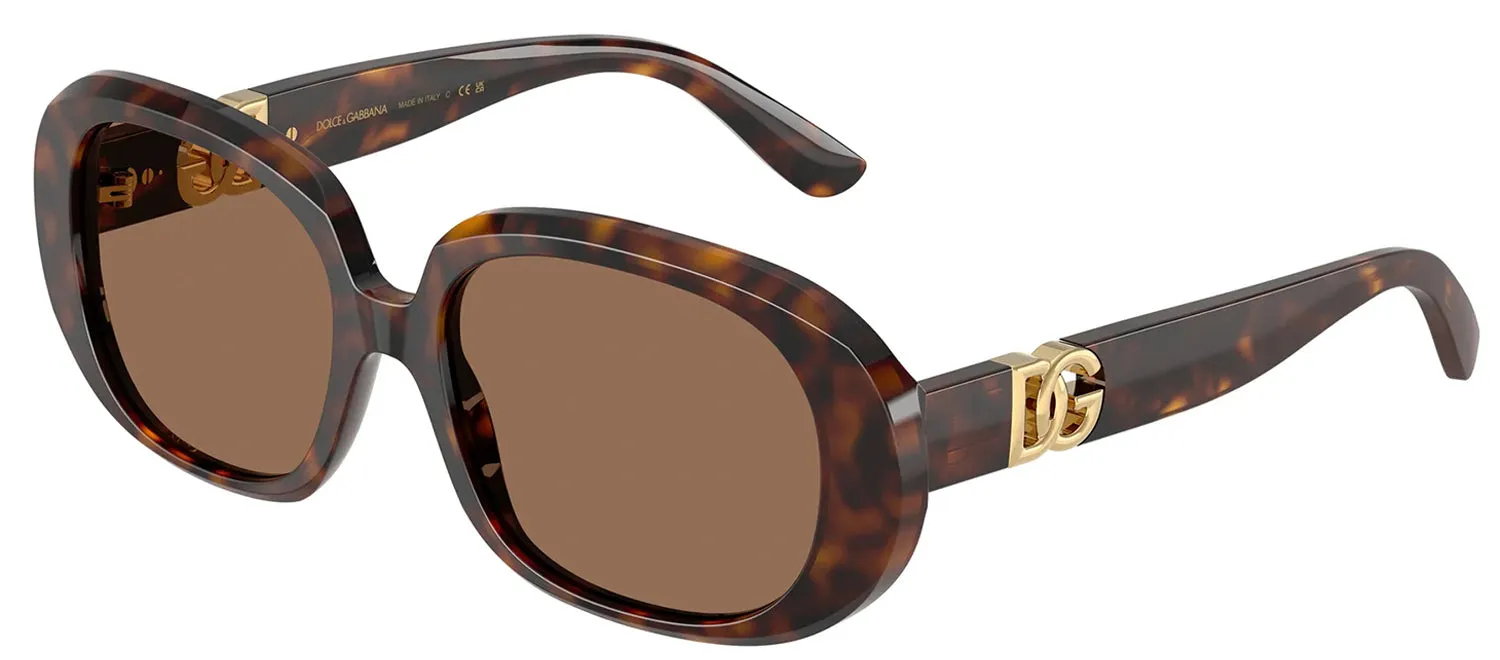 DOLCE & GABBANA DG 4476 502/73 Oval Havana Acetate Sunglasses with Dark Brown Lens sold by Gaffos product image thumbnail 2